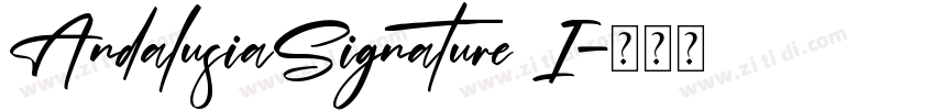 AndalusiaSignature I字体转换